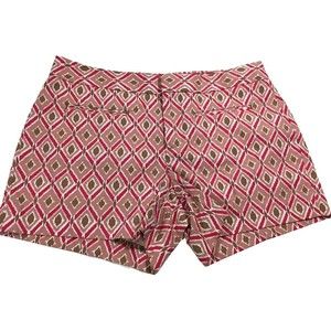 Gap Women's Size 00 Shorts Cotton Tribal Aztec Print Pink/Brown 3.5” Inseam
